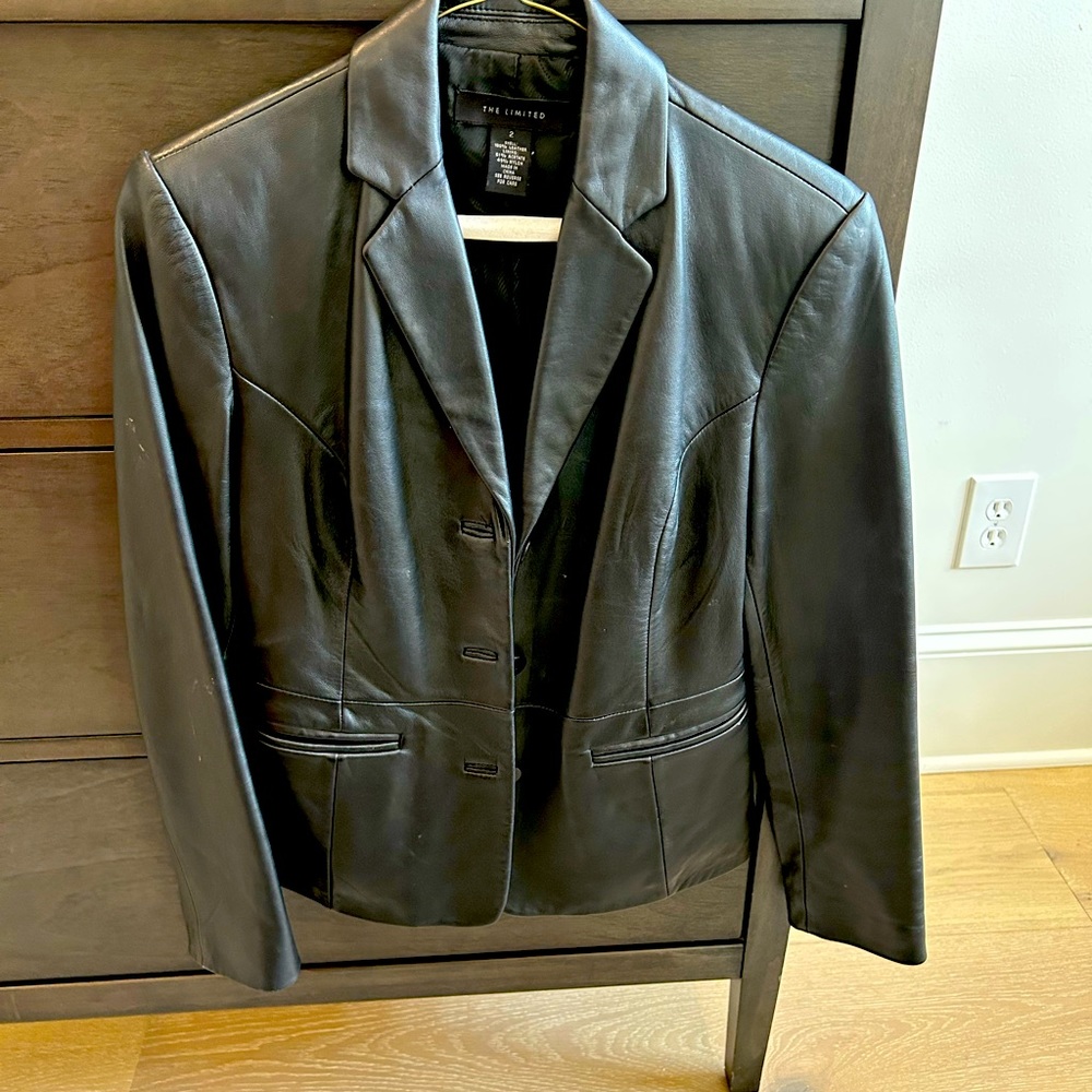 The Limited Black Leather Jacket